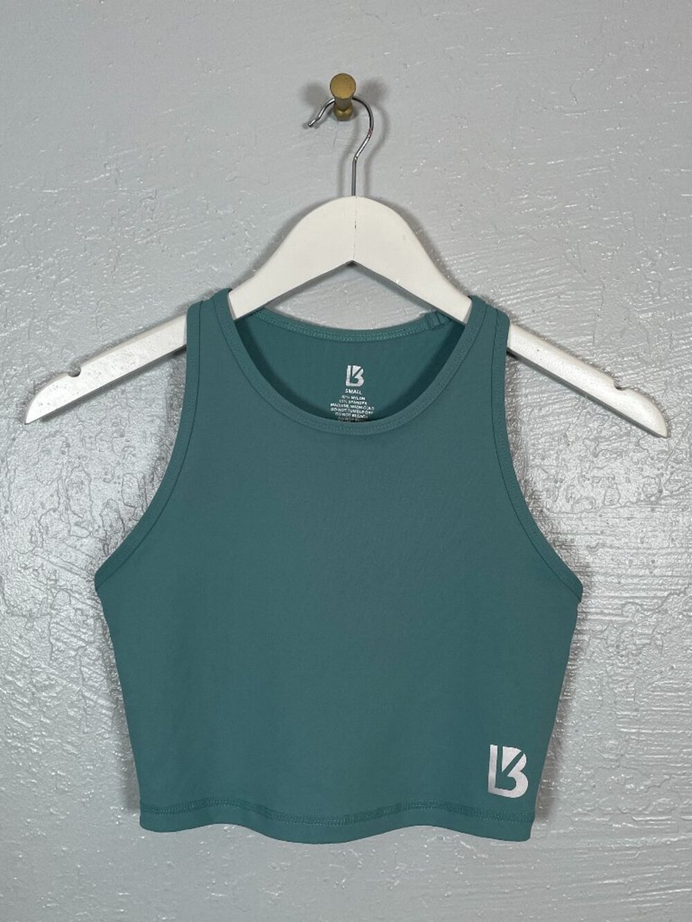 BuffBunny Collective Women S Blue Aurora Cropped Tank Athleisure Workout